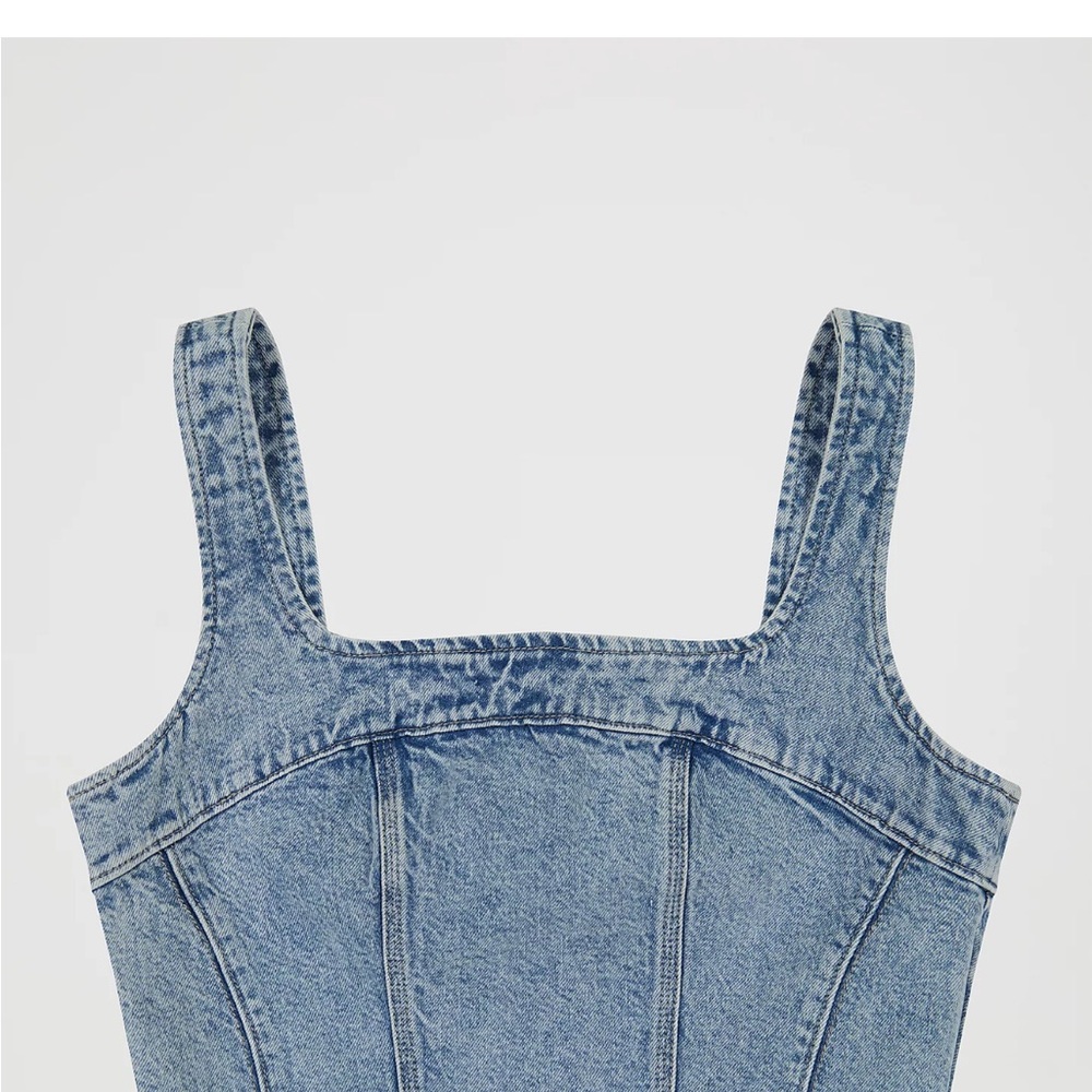 Lee Women's Blue Denim Corset Top